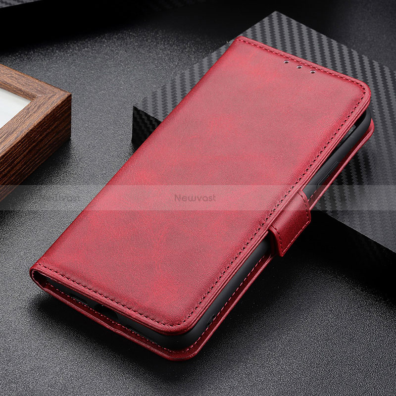 Leather Case Stands Flip Cover Holder M06L for Nothing Phone 1 Red