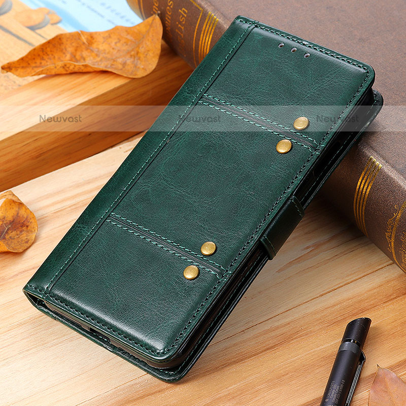 Leather Case Stands Flip Cover Holder M06L for Samsung Galaxy M32 5G Green