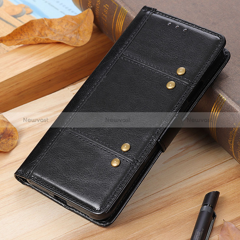 Leather Case Stands Flip Cover Holder M06L for Xiaomi Poco M3 Black