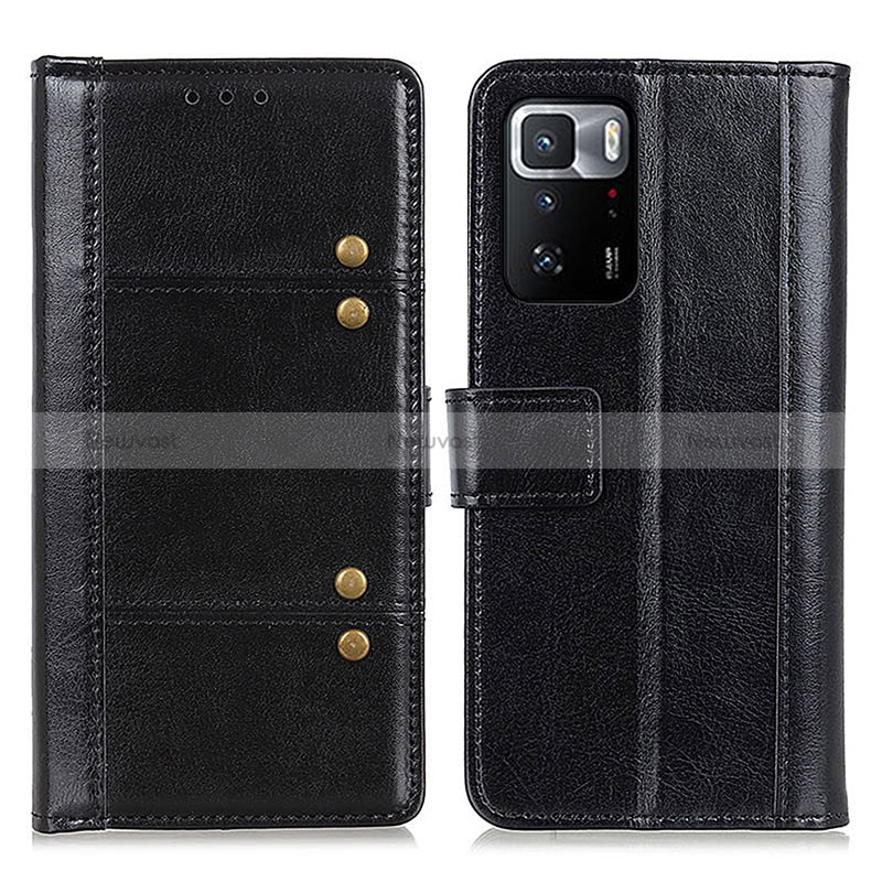 Leather Case Stands Flip Cover Holder M06L for Xiaomi Poco X3 GT 5G Black