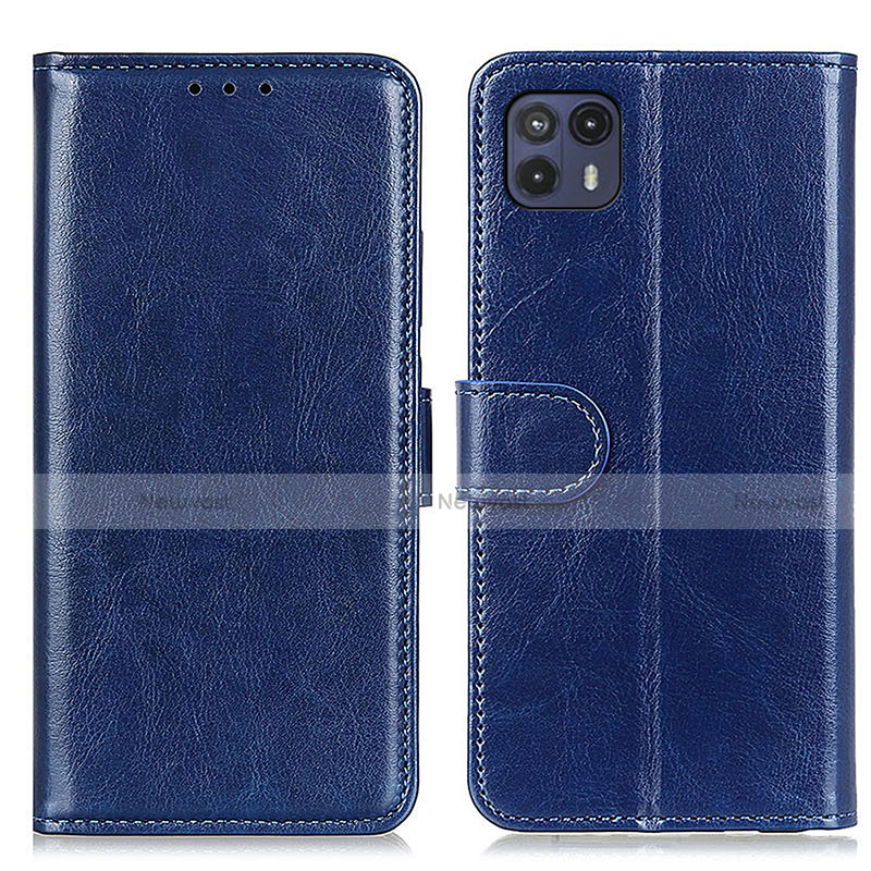 Leather Case Stands Flip Cover Holder M07L for Motorola Moto G50 5G Blue