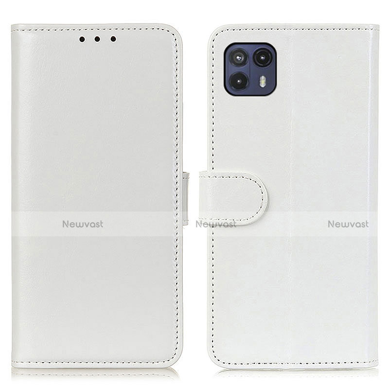 Leather Case Stands Flip Cover Holder M07L for Motorola Moto G50 5G White