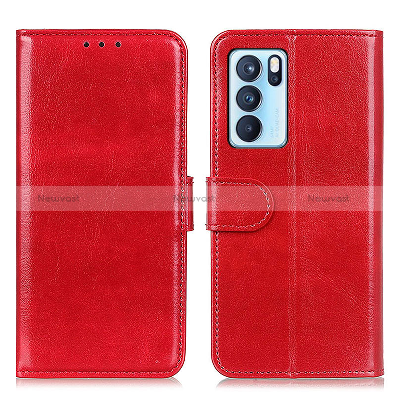 Leather Case Stands Flip Cover Holder M07L for Oppo Reno6 Pro 5G India