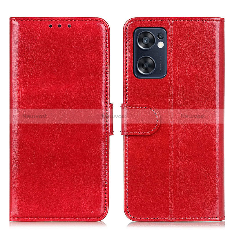 Leather Case Stands Flip Cover Holder M07L for Oppo Reno7 SE 5G
