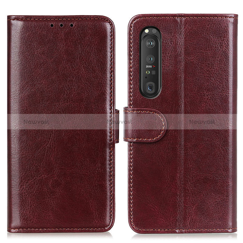 Leather Case Stands Flip Cover Holder M07L for Sony Xperia 1 III