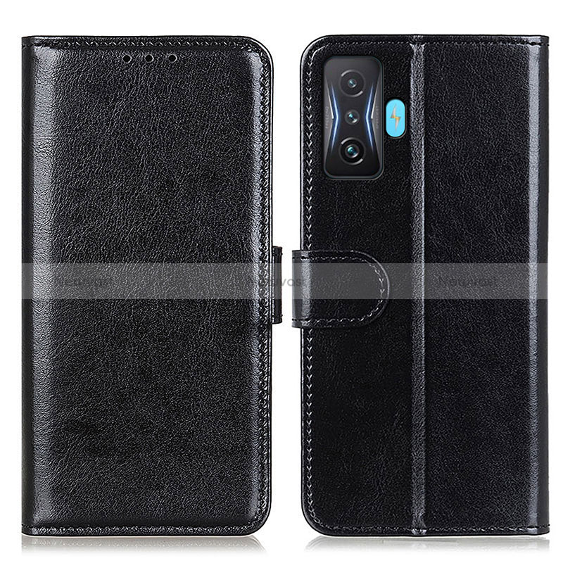 Leather Case Stands Flip Cover Holder M07L for Xiaomi Poco F4 GT 5G Black