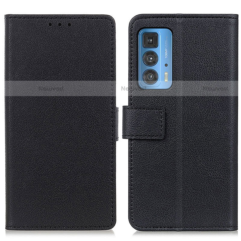Leather Case Stands Flip Cover Holder M08L for Motorola Moto Edge S Pro 5G Black