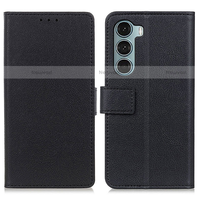 Leather Case Stands Flip Cover Holder M08L for Motorola Moto Edge S30 5G Black