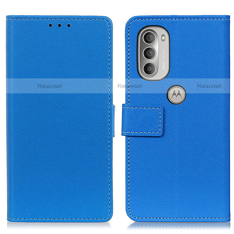 Leather Case Stands Flip Cover Holder M08L for Motorola Moto G51 5G