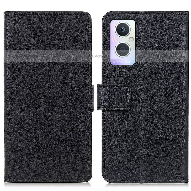 Leather Case Stands Flip Cover Holder M08L for OnePlus Nord N20 5G Black