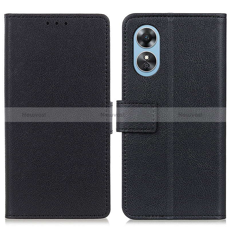 Leather Case Stands Flip Cover Holder M08L for Oppo A17