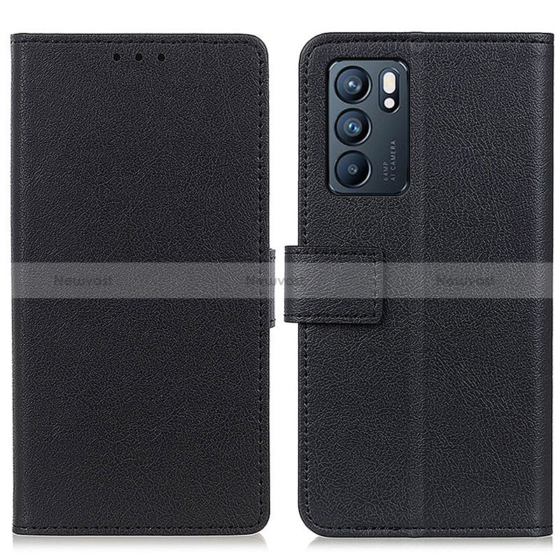 Leather Case Stands Flip Cover Holder M08L for Oppo Reno6 5G