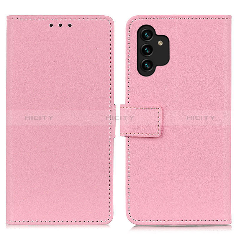 Leather Case Stands Flip Cover Holder M08L for Samsung Galaxy A04s Pink