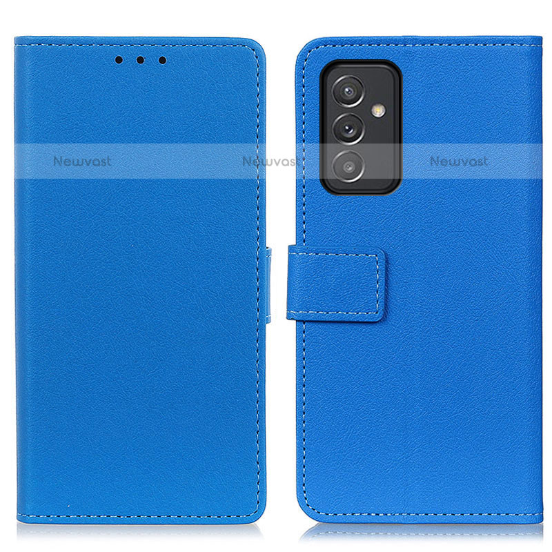 Leather Case Stands Flip Cover Holder M08L for Samsung Galaxy Quantum2 5G Blue