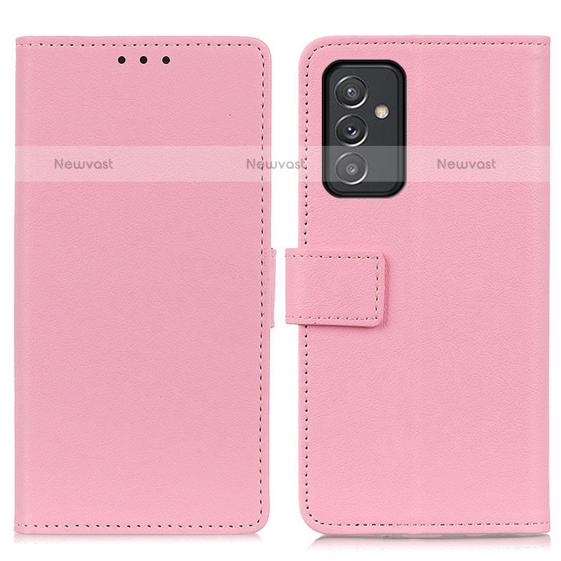 Leather Case Stands Flip Cover Holder M08L for Samsung Galaxy Quantum2 5G Pink