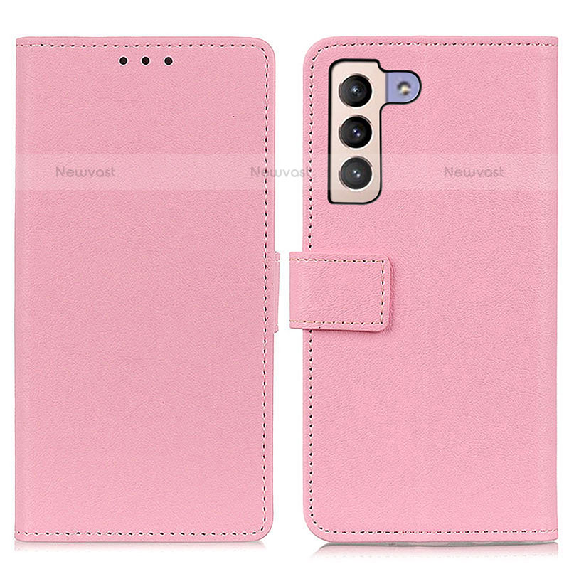 Leather Case Stands Flip Cover Holder M08L for Samsung Galaxy S21 5G Pink