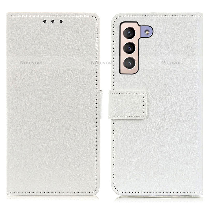Leather Case Stands Flip Cover Holder M08L for Samsung Galaxy S23 5G White
