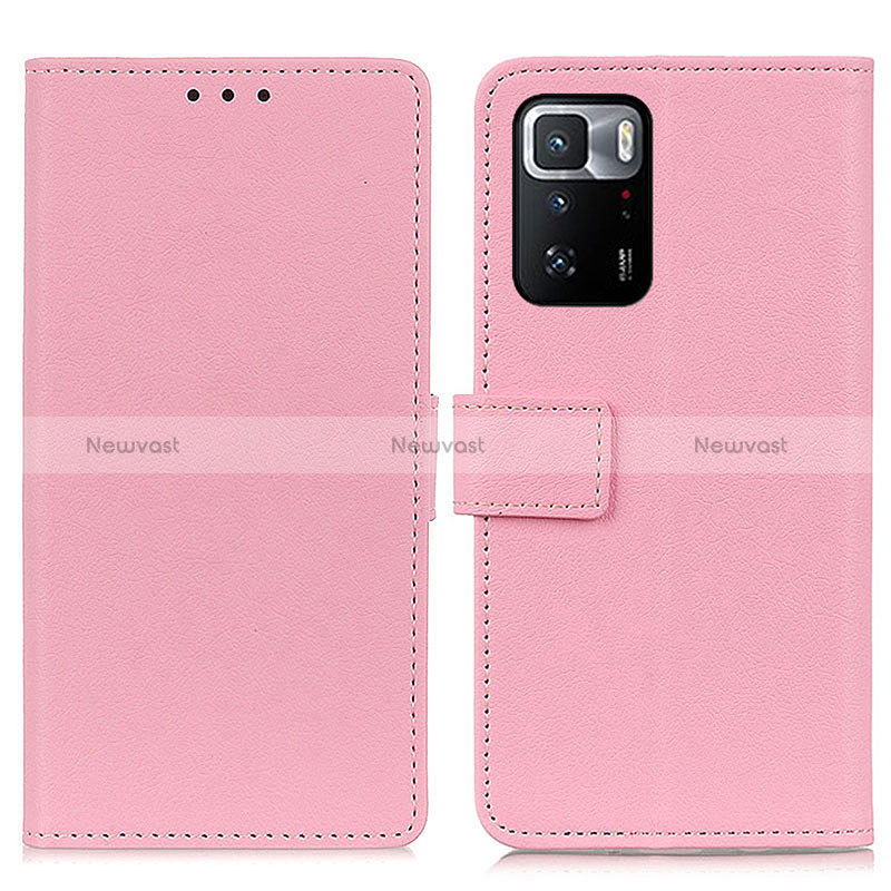 Leather Case Stands Flip Cover Holder M08L for Xiaomi Poco X3 GT 5G Pink