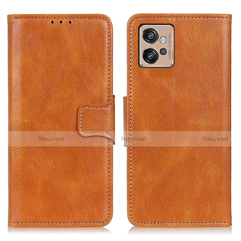 Leather Case Stands Flip Cover Holder M09L for Motorola Moto G32