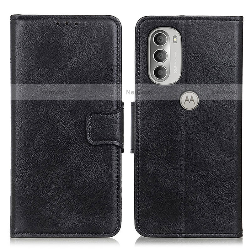 Leather Case Stands Flip Cover Holder M09L for Motorola Moto G51 5G