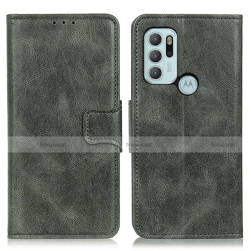 Leather Case Stands Flip Cover Holder M09L for Motorola Moto G60s