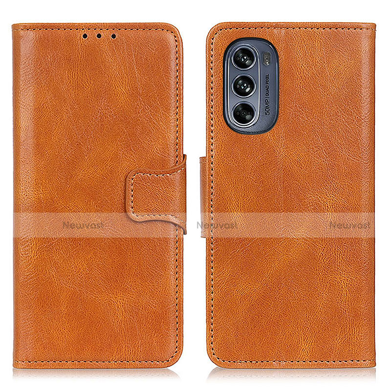 Leather Case Stands Flip Cover Holder M09L for Motorola Moto G62 5G