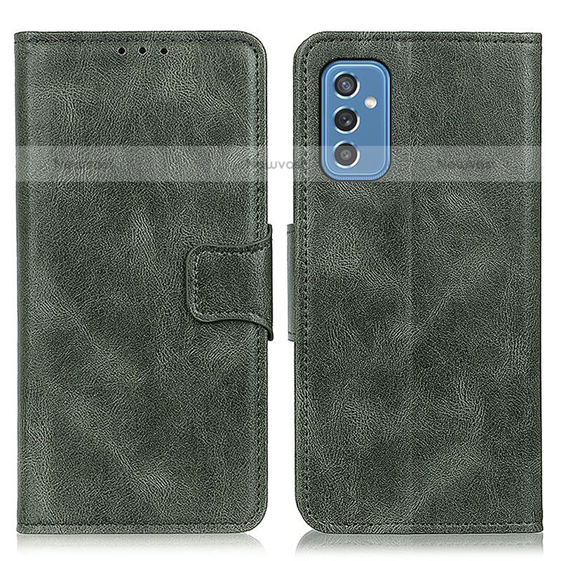 Leather Case Stands Flip Cover Holder M09L for Samsung Galaxy M52 5G Green