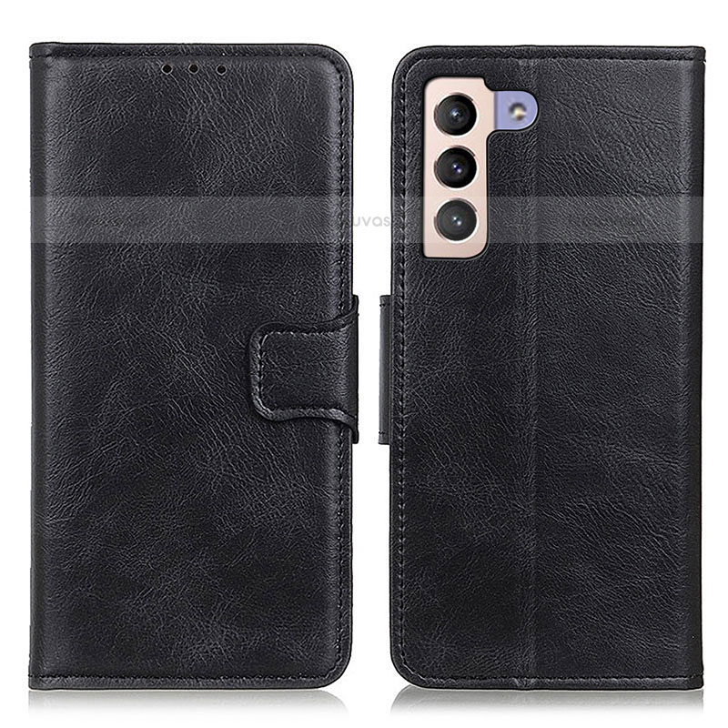Leather Case Stands Flip Cover Holder M09L for Samsung Galaxy S21 5G Black