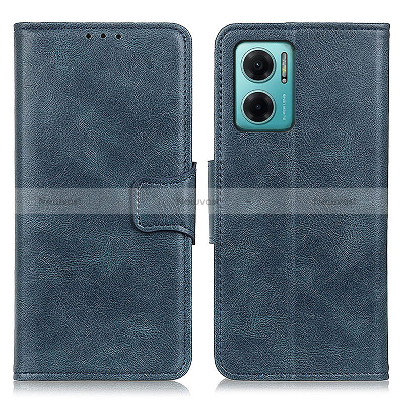Leather Case Stands Flip Cover Holder M09L for Xiaomi Redmi 10 Prime Plus 5G Blue
