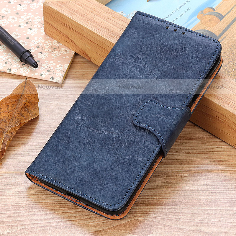 Leather Case Stands Flip Cover Holder M10L for Motorola Moto Edge 30 Pro 5G Blue