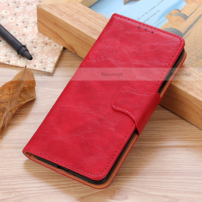 Leather Case Stands Flip Cover Holder M10L for Motorola Moto G200 5G Red