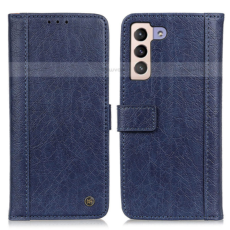Leather Case Stands Flip Cover Holder M10L for Samsung Galaxy S21 5G Blue