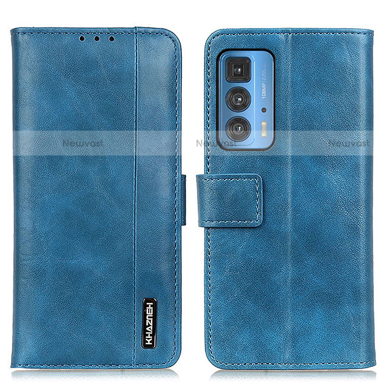 Leather Case Stands Flip Cover Holder M11L for Motorola Moto Edge S Pro 5G Blue