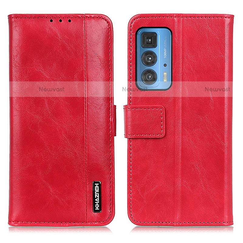 Leather Case Stands Flip Cover Holder M11L for Motorola Moto Edge S Pro 5G Red