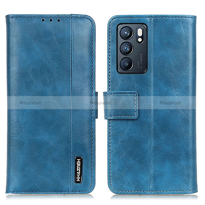 Leather Case Stands Flip Cover Holder M11L for Oppo Reno6 5G