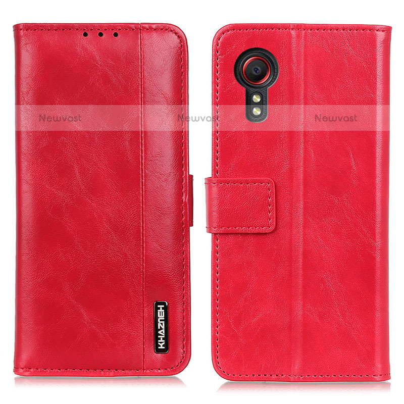 Leather Case Stands Flip Cover Holder M11L for Samsung Galaxy XCover 5 SM-G525F Red