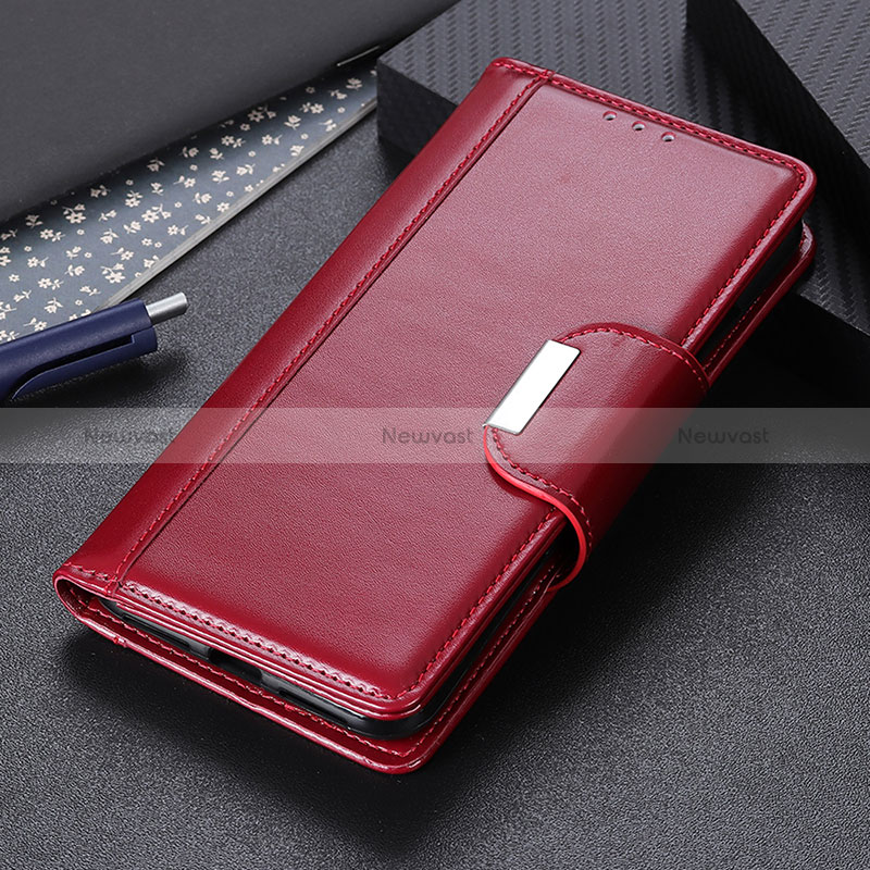 Leather Case Stands Flip Cover Holder M11L for Sony Xperia Ace II Red