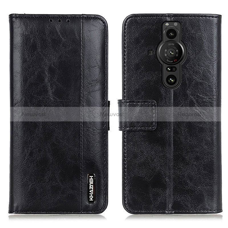 Leather Case Stands Flip Cover Holder M11L for Sony Xperia PRO-I Black