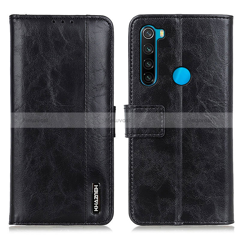 Leather Case Stands Flip Cover Holder M11L for Xiaomi Redmi Note 8 (2021) Black