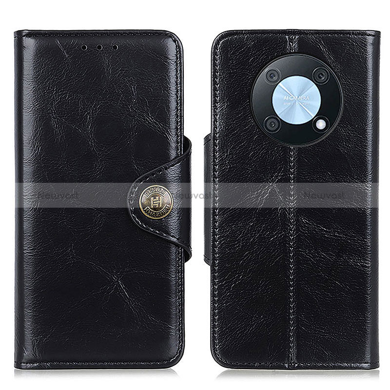 Leather Case Stands Flip Cover Holder M12L for Huawei Nova Y90 Black