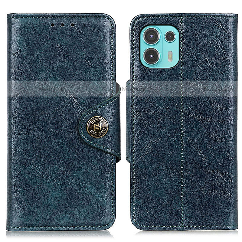 Leather Case Stands Flip Cover Holder M12L for Motorola Moto Edge 20 Lite 5G Blue