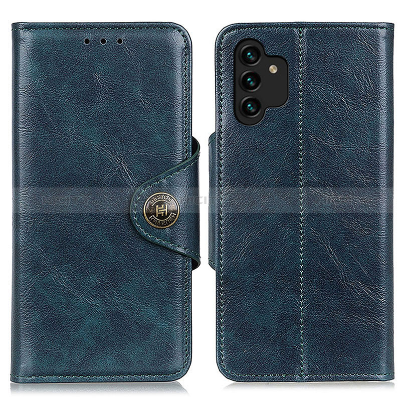 Leather Case Stands Flip Cover Holder M12L for Samsung Galaxy A04s Blue