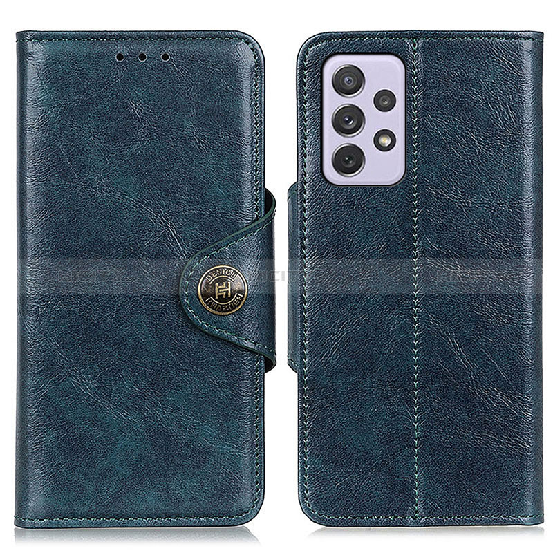 Leather Case Stands Flip Cover Holder M12L for Samsung Galaxy A73 5G Blue