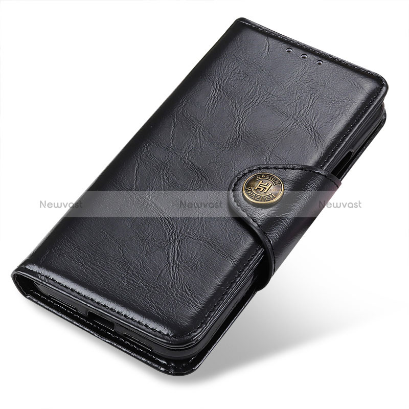 Leather Case Stands Flip Cover Holder M12L for Xiaomi Poco M3 Black