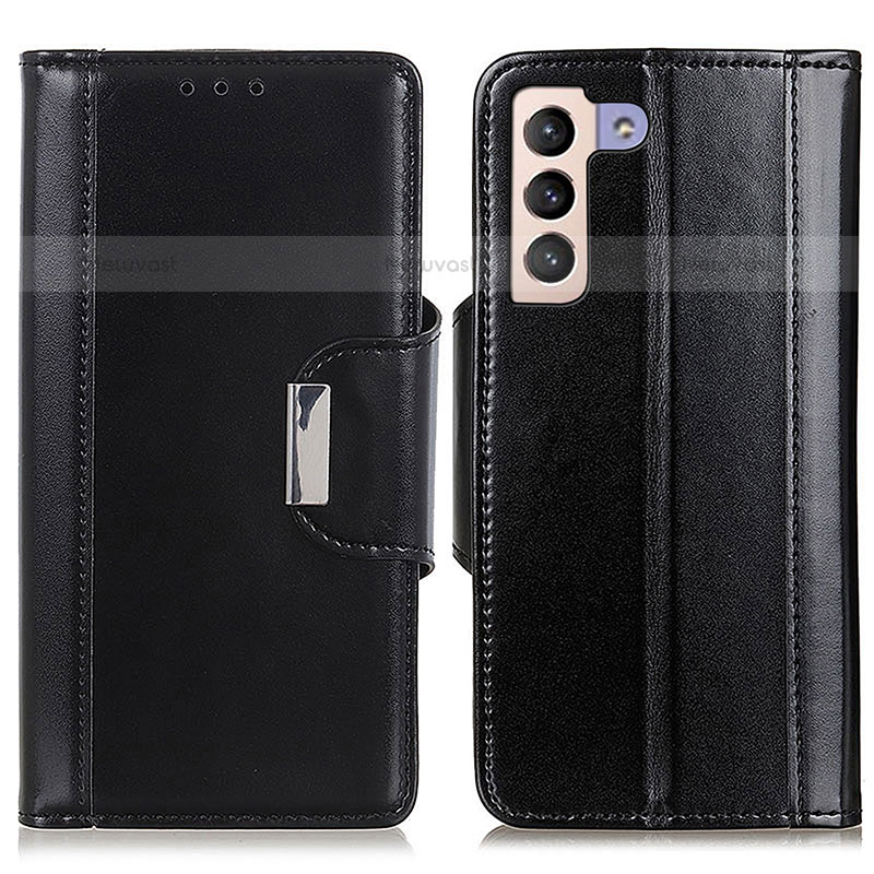Leather Case Stands Flip Cover Holder M13L for Samsung Galaxy S21 FE 5G Black