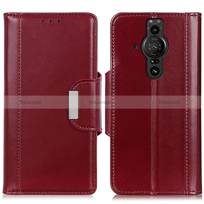 Leather Case Stands Flip Cover Holder M13L for Sony Xperia PRO-I Red