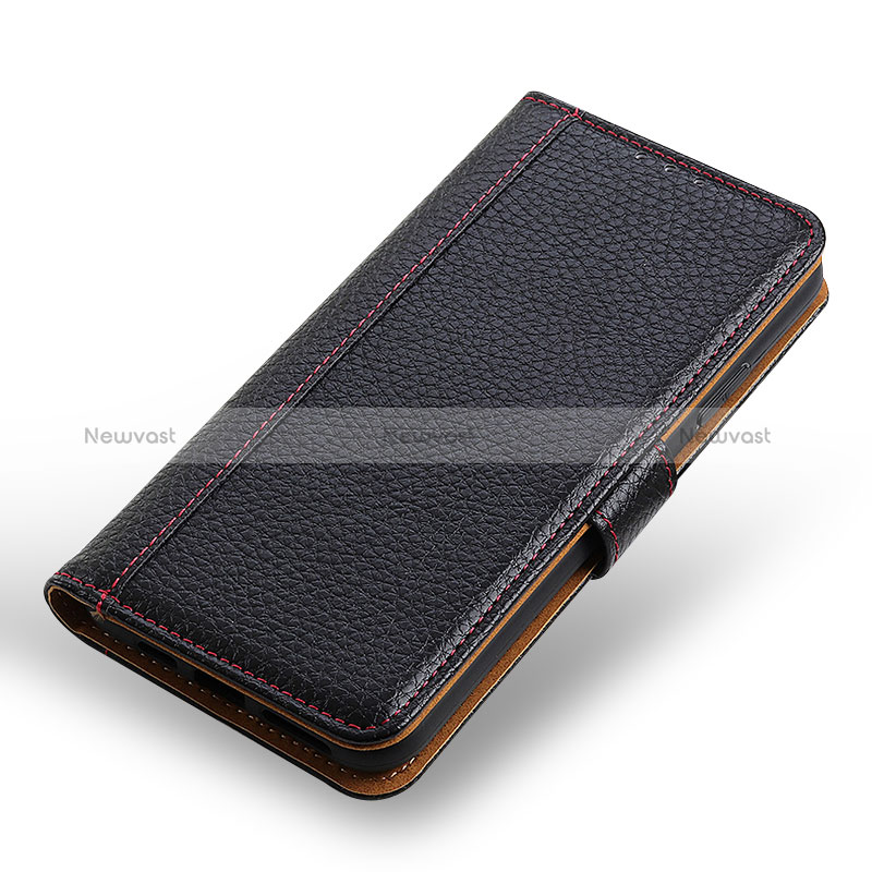 Leather Case Stands Flip Cover Holder M13L for Xiaomi Poco M3 Black