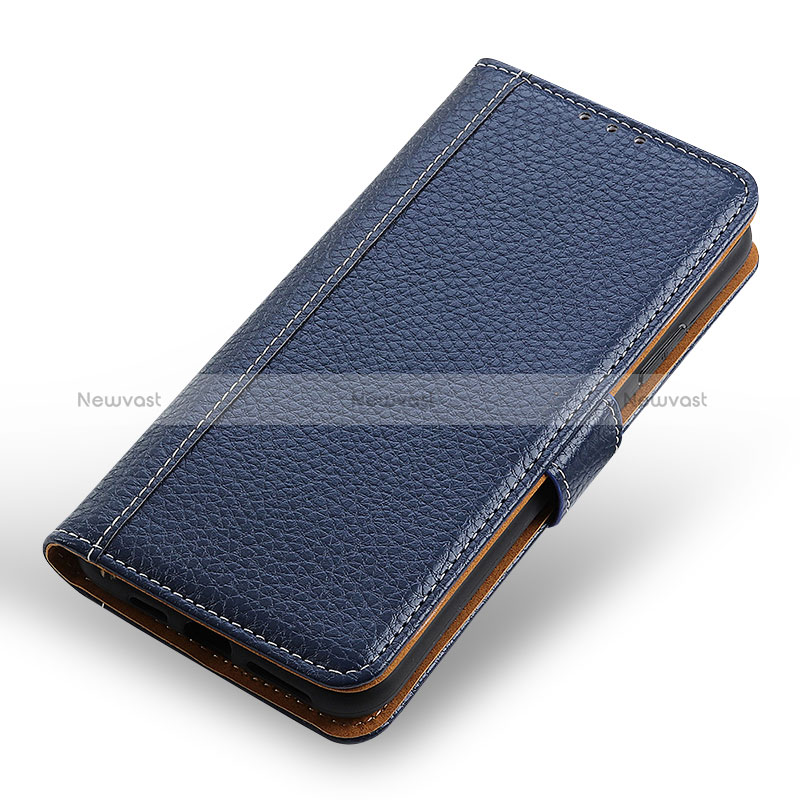 Leather Case Stands Flip Cover Holder M13L for Xiaomi Poco M3 Blue