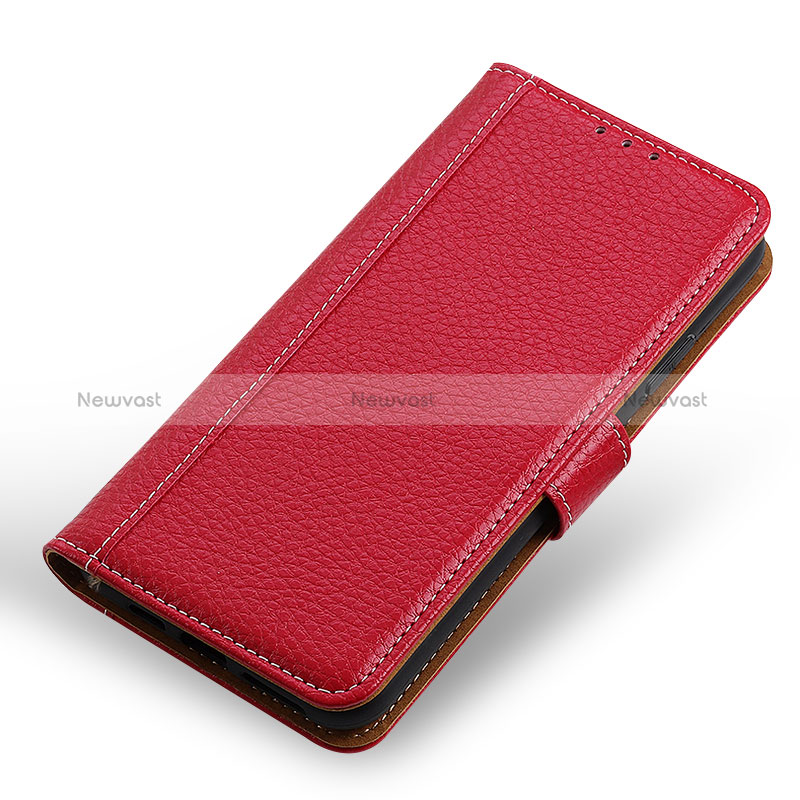 Leather Case Stands Flip Cover Holder M13L for Xiaomi Poco M3 Red