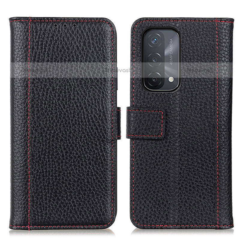 Leather Case Stands Flip Cover Holder M14L for OnePlus Nord N200 5G
